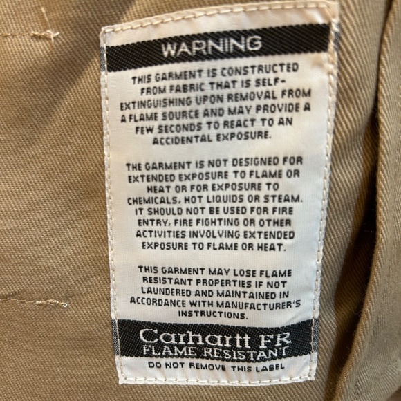 Carhartt FR (Flame-Resistant) Work Shirt- Large-Tan - Picture 3 of 4